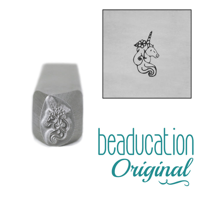 Unicorn Head Metal Design Stamp, 8mm - Beaducation Original