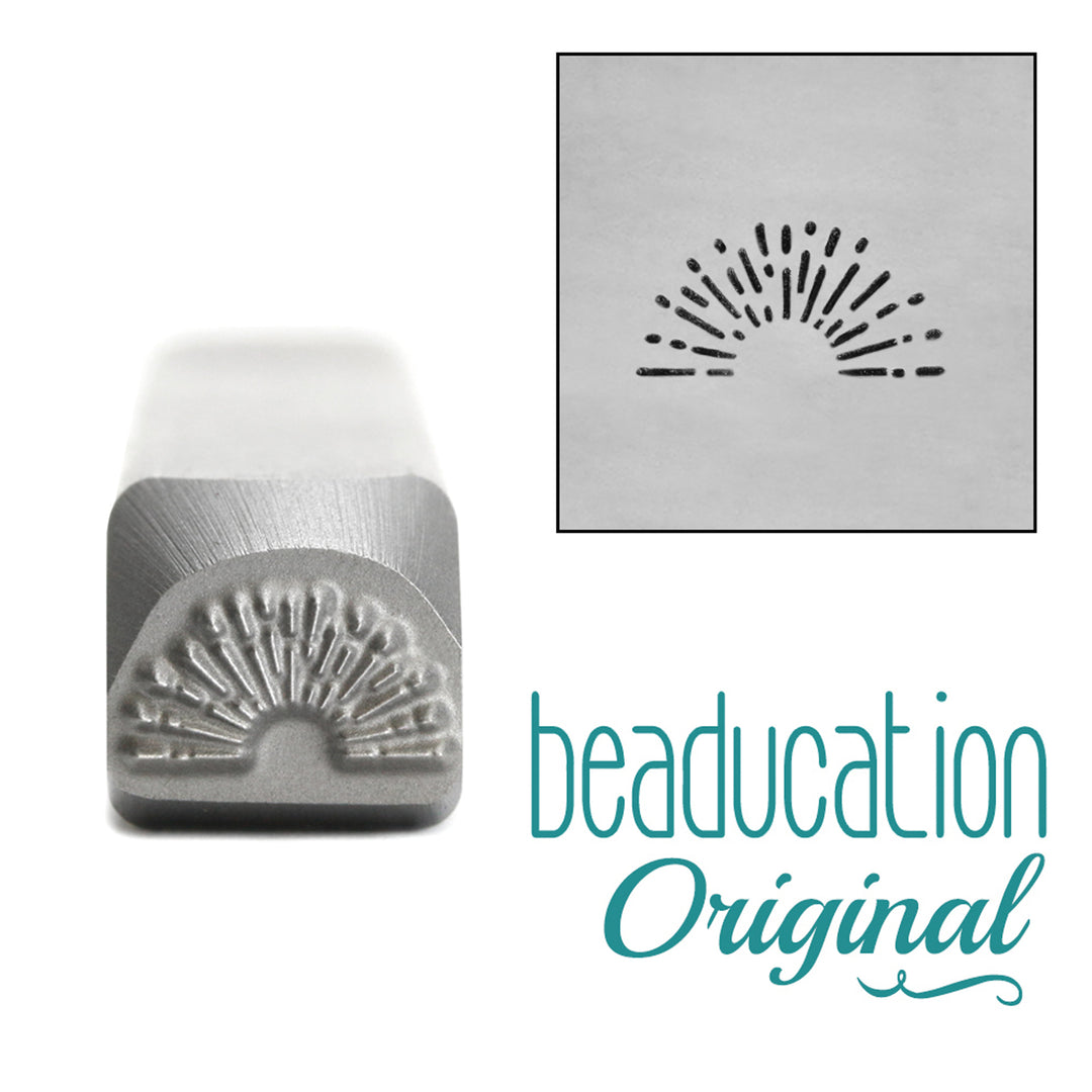 Metal Stamping Tools Vintage Sunrise Metal Design Stamp, 8mm - Beaducation Original