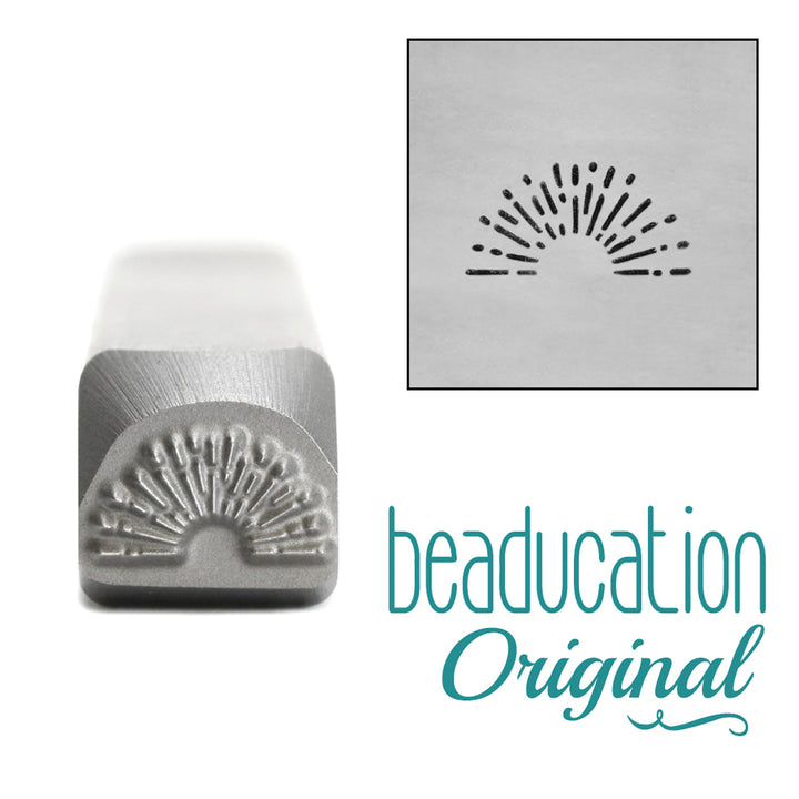 Metal Stamping Tools Vintage Sunrise Metal Design Stamp, 8mm - Beaducation Original