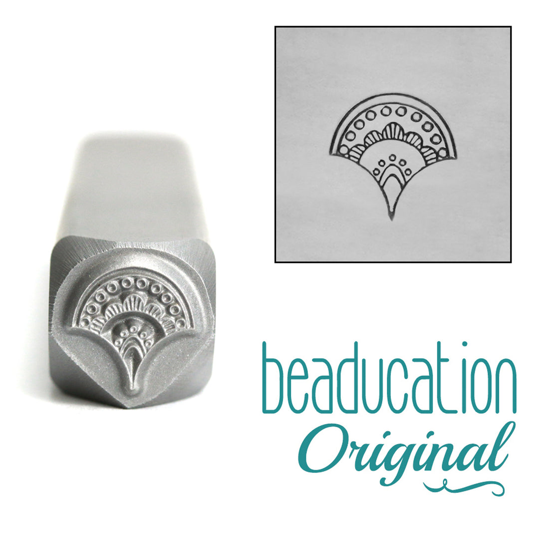 Metal Stamping Tools Fan 2, Whimsical Metal Design Stamp - Beaducation Original