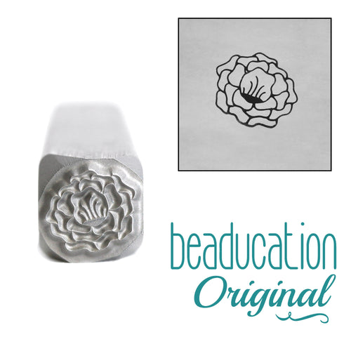 Metal Stamping Tools Tuscan Rose Flower Metal Design Stamp, 8mm - Beaducation Original