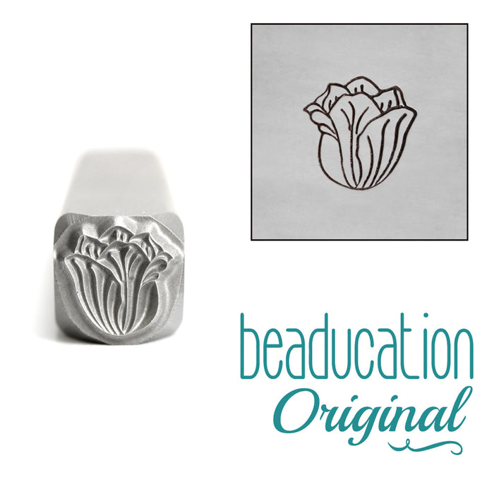 Tulip Flower Metal Design Stamp, 8mm - Beaducation Original