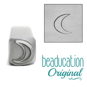 Metal Stamping Tools Crescent Moon Metal Design Stamp, 7mm - Beaducation Original