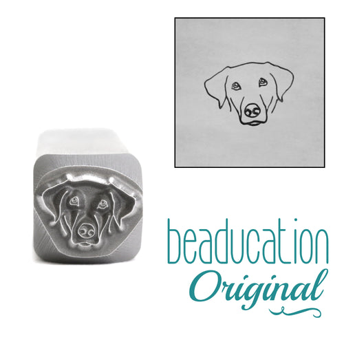 Metal Stamping Tools Labrador Dog Face Metal Design Stamp, 8.3mm - Beaducation Original
