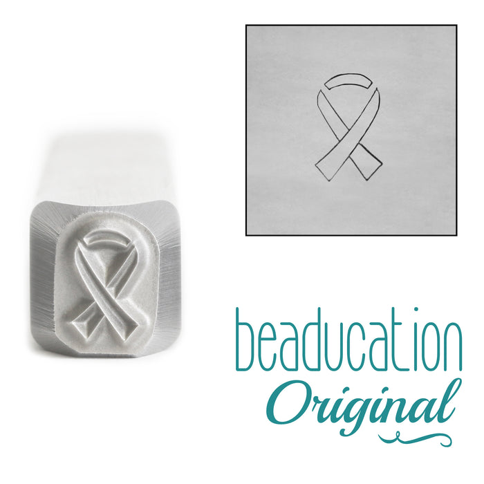 Awareness Ribbon Metal Design Stamp, 8mm - Beaducation Original