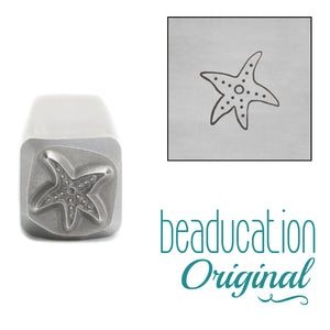 Metal Stamping Tools Starfish Metal Design Stamp, 6.5mm - Beaducation Original 