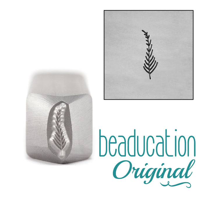 Fern / Feather Pointing Left Metal Design Stamp 9mm - Beaducation Original