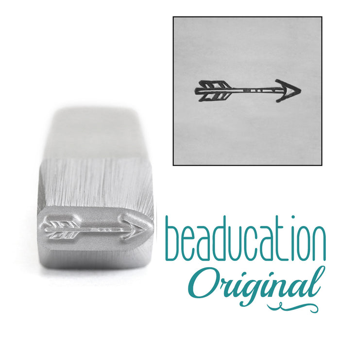 Traditional Arrow Metal Design Stamp, 11mm - Beaducation Original