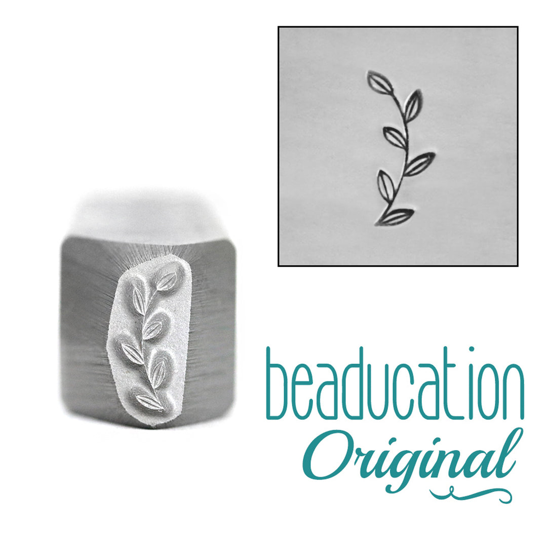 Metal Stamping Tools Garden Branch Border Opposing Direction Metal Design Stamp-Beaducation Original (Left Facing)