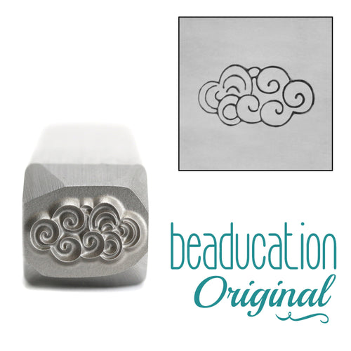 Metal Stamping Tools Swirly Cloud Metal Design Stamp, 11mm - Beaducation Original