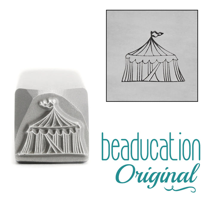 CLOSEOUT Circus Tent Metal Design Stamp, 11mm - Beaducation Original