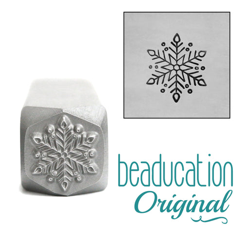 Metal Stamping Tools Classic Snowflake Metal Design Stamp, 10mm - Beaducation Original 