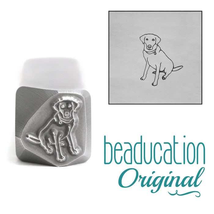 Labrador Dog Sitting Metal Design Stamp- Beaducation Original