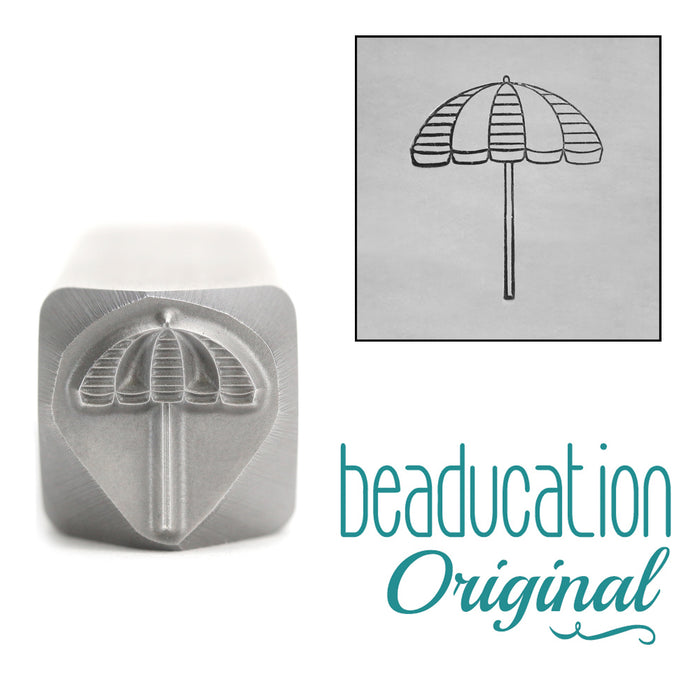 Beach Umbrella Metal Design Stamp, 10mm - Beaducation Original