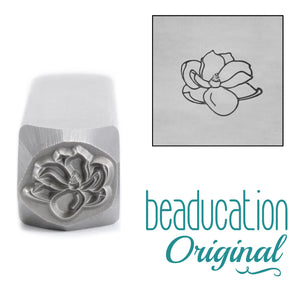 Metal Stamping Tools Magnolia Open Flower 1, Metal Design Stamp, 10mm - Beaducation Original