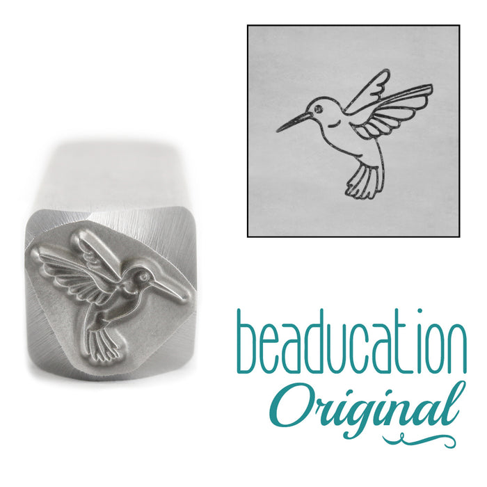 Hummingbird Metal Design Stamp, 10.5mm - Beaducation Original