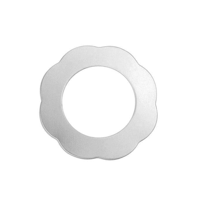 Aluminum Scalloped Round Washer, 28.6mm (1.13"), 16 Gauge, Pack of 4