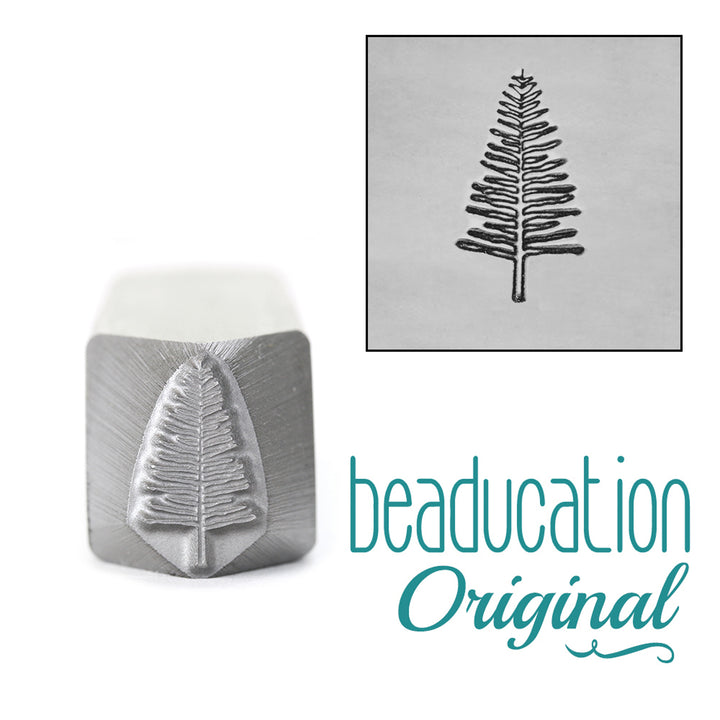 Metal Stamping Tools Large Evergreen Tree Metal Design Stamp, 11mm - Beaducation Original