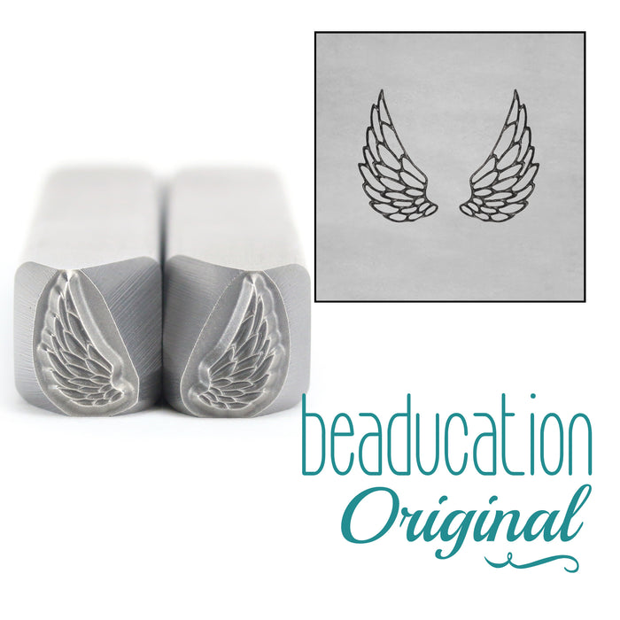 Wings Metal Design Stamps, 8mm - Beaducation Original