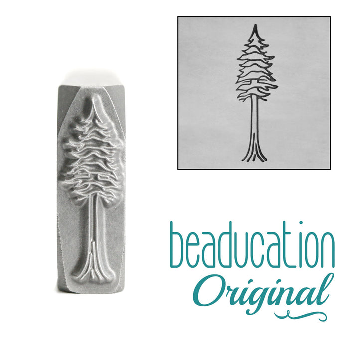 Redwood Tree Metal Design Stamp, 16.5mm - Beaducation Original