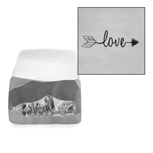 Metal Stamping Tools Love Arrow Metal Design Stamp, 13mm x 3.7mm, by Stamp Yours