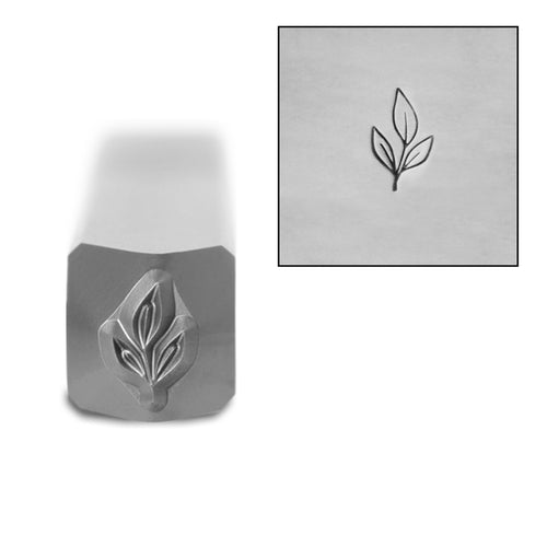Metal Stamping Tools Leaves with Stem Metal Design Stamp, 6mm, by Stamp Yours