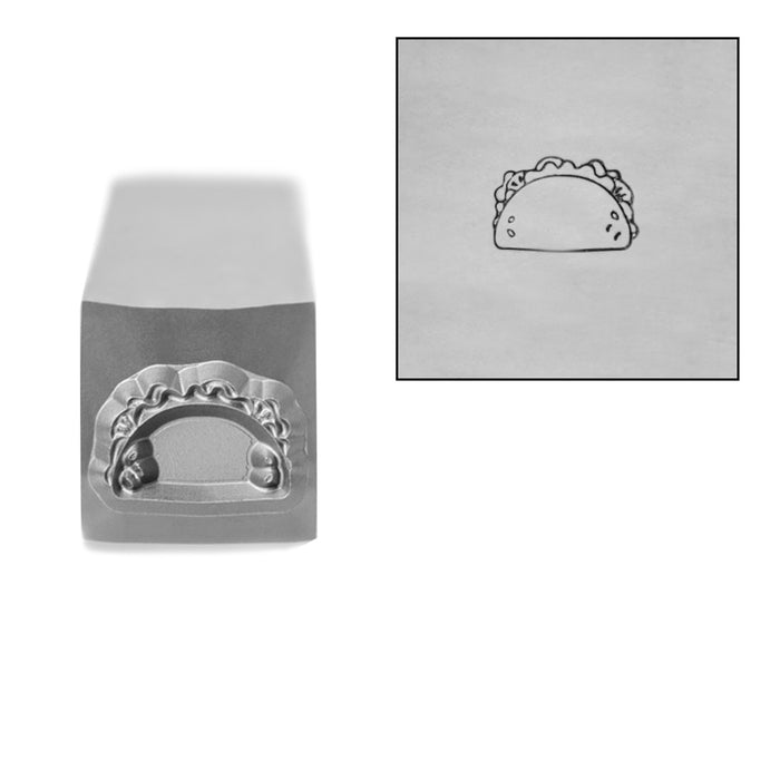 Taco Metal Design Stamp, 6mm by Stamp Yours