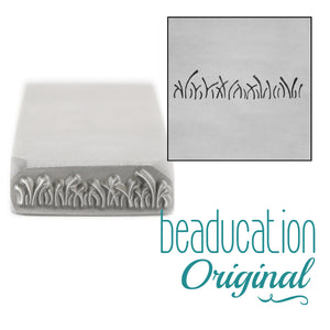 Metal Stamping Tools Grass Metal Design Stamp, 17mm - Beaducation Original
