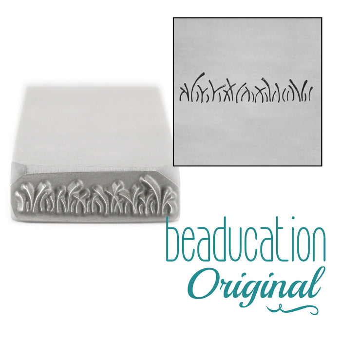 Grass Metal Design Stamp, 17mm - Beaducation Original