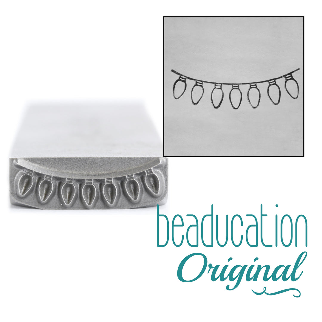 Metal Stamping Tools  String of Lights Metal Design Stamp, 17mm - Beaducation Original