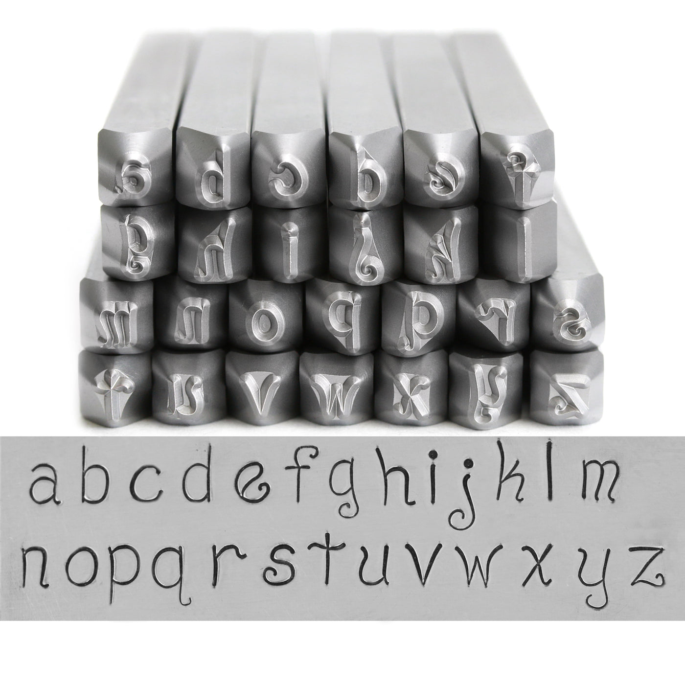 Beaducation Script Uppercase Letter Stamp Set 1/8 (3.2mm)
