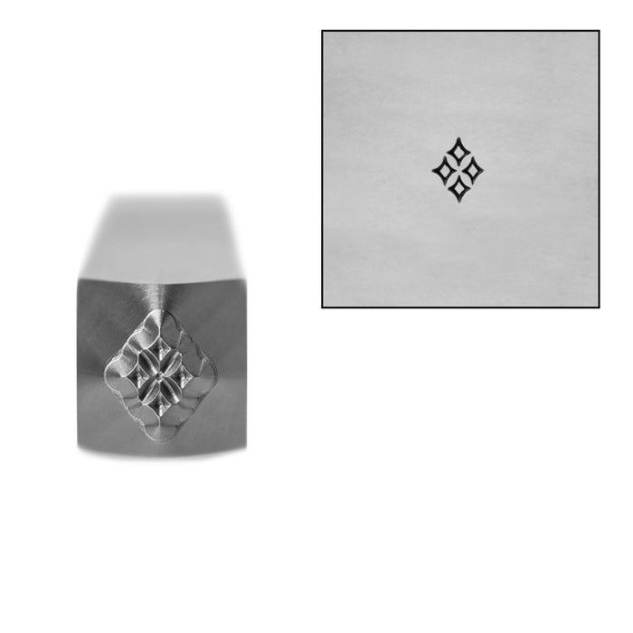 Quad Diamond Metal Design Stamp, 3.5mm by Stamp Yours