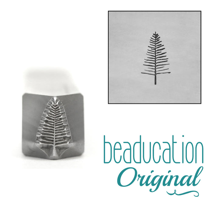 Evergreen Tree Metal Design Stamp, 8mm, Beaducation Exact Series by Stamp Yours