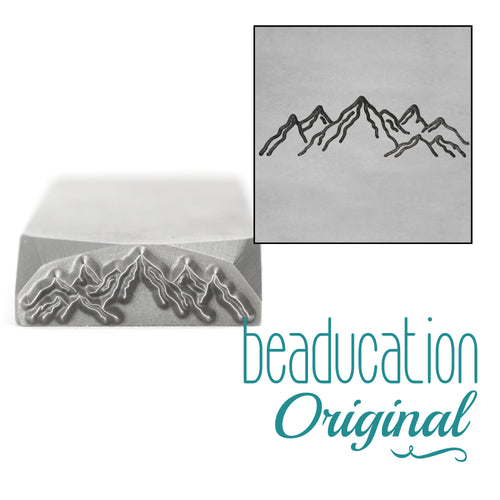 Metal Stamping Tools Tahoe Mountain Range Metal Design Stamp, 17mm - Beaducation Original