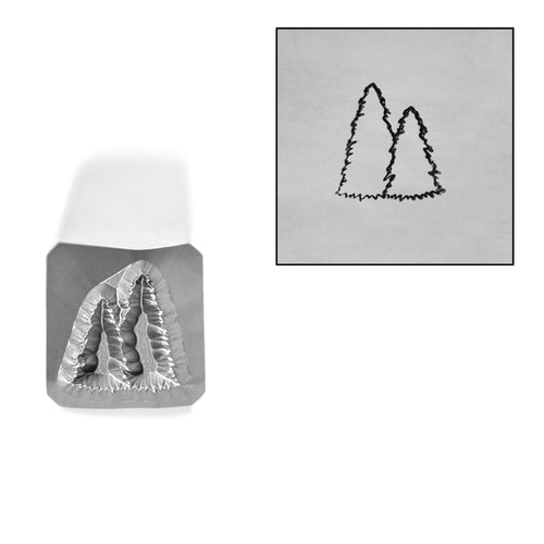 Metal Stamping Tools Spruce Trees Outline Metal Design Stamp, 6mm, by Stamp Yours