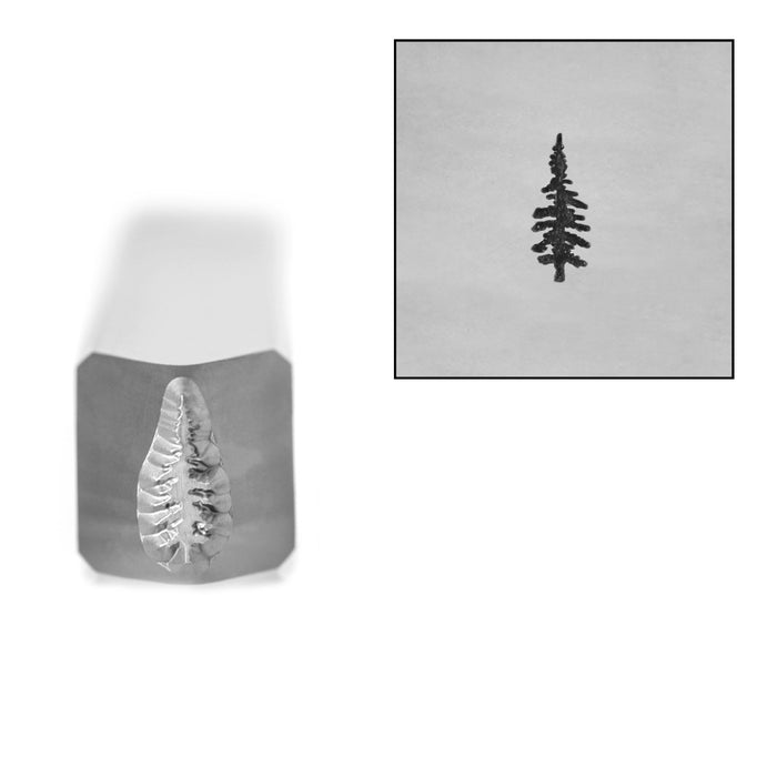 Pine Tree Metal Design Stamp, 6mm, by Stamp Yours