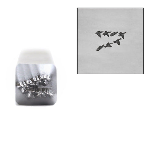 Metal Stamping Tools Flock of Geese Metal Design Stamp, 6mm, by Stamp Yours