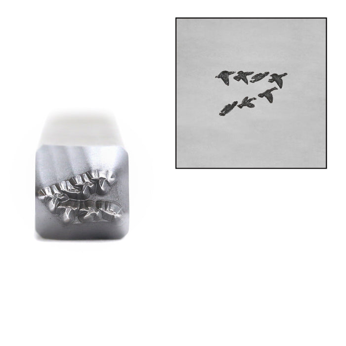 Flock of Geese Metal Design Stamp, 6mm, by Stamp Yours