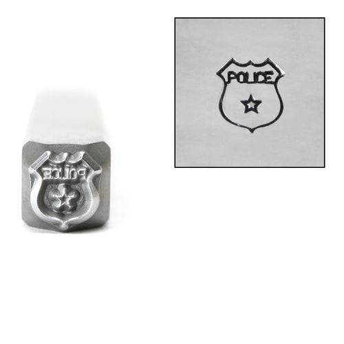 Metal Stamping Tools Police Badge Metal Design Stamp, 6mm, by Stamp Yours