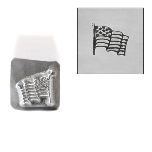 Metal Stamping Tools Waving Flag Metal Design Stamp, 5.25mm, by Stamp Yours