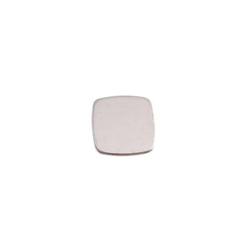 Metal Stamping Blanks Aluminum Rounded Square,  11mm (.43"), 18g, Pack of 5