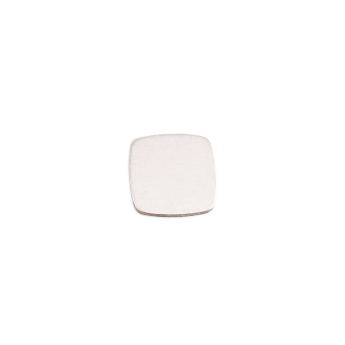 Sterling Silver Rounded Square, 11mm (.43"), 24 Gauge