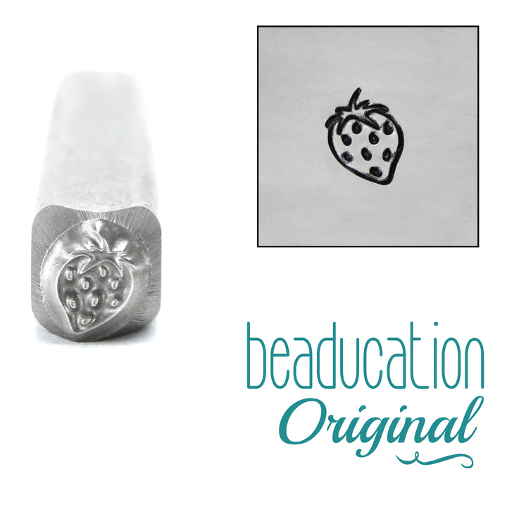 Metal Stamping Tools Strawberry Metal Design Stamp, 5mm - Beaducation Original