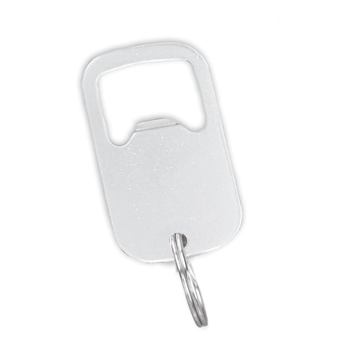 Aluminum Rectangle Bottle Opener Keychain, 50mm (2") x 30.6mm (1.20")