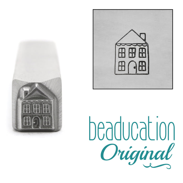 CLOSEOUT House Metal Design Stamp, 8mm - Beaducation Original