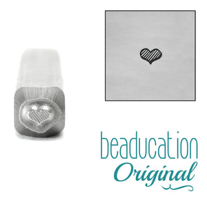 Metal Stamping Tools Fat Lined Heart Metal Design Stamp 2.5mm- Beaducation Original