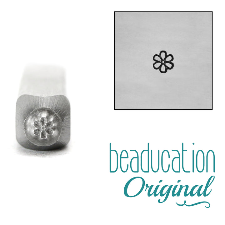 Metal Stamping Tools Daisy Flower Face 2.5mm Metal Design Stamp - Beaducation Original