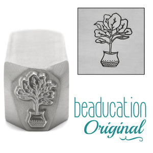 Metal Stamping Tools Fiddle Leaf Fig Tree Metal Design Stamp, 13mm - Beaducation Original