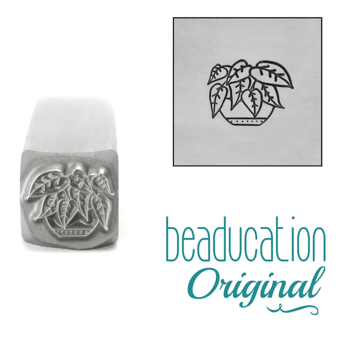 Heartleaf Philodendron Plant Metal Design Stamp, 8mm - Beaducation Original