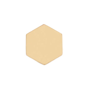 Brass Hexagon 18.5mm (.73"), 20 Gauge, Pack of 5